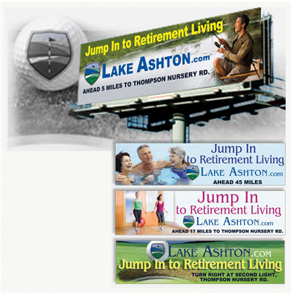The ‘Jump In’ campaign utilized layered and implied meanings to tap into the nostalgia of fun, carefree childhood and quality of life to encourage Seniors to invest in Lake Ashton.